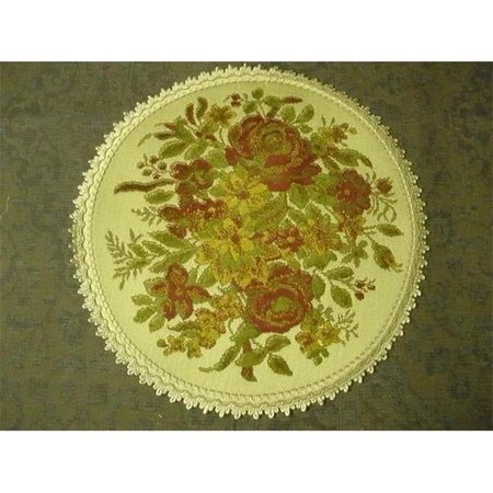TAPESTRY TRADING Tapestry Trading BA10 10 in. Begium Doily Baroque; Red BA10